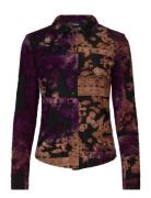 Nebula Tops Shirts Long-sleeved Black Desigual