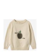 Alon Apple Text Pullover Tops Sweat-shirts & Hoodies Sweat-shirts Crea...