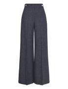 Tupita Bottoms Trousers Wide Leg Navy BOSS