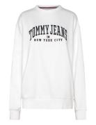 Tjw Rlx Varsity Crew Tops Sweat-shirts & Hoodies Sweat-shirts White To...