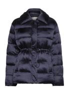 Mw Padded Satin Drawstringjacket Fodrad Jacka Navy Calvin Klein