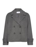 Renate Short Wool Blend Jacket Ulljacka Jacka Grey Bubbleroom