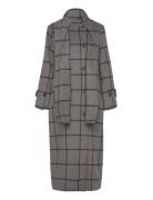 Slfhelle Long Wool Scarf Coat Yllerock Rock Grey Selected Femme