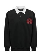 ONLY & SONS Onsdavid Rlx Rugby Polo 3105 Swt Svart