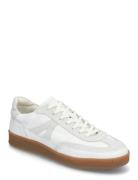 Liga - White Leather Låga Sneakers White Garment Project