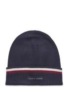 Tommy Hilfiger Th Corp Love Solid Stripe Beanie Marinblå