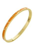 Bud To Rose Rose Enamel Bangle Orange/Gold Orange