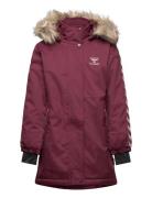 Hmlleaf Tex Coat Parka Jacka Burgundy Hummel