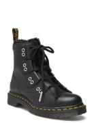 Dr. Martens 1460 Ltt Fl Black Milled Nappa+Wanama+Milo Fur Svart