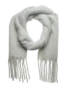 Lindex Scarf Big Fringe Solid Blå