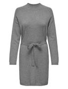 Onlleva Ls Belt Dress Ex Knt Kort Klänning Grey ONLY