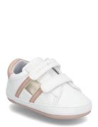 Flag Low Cut Velcro Sneaker White/Pink Låga Sneakers White Tommy Hilfi...