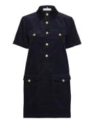 Corduroy Gold Button Dress Kort Klänning Navy Tommy Hilfiger