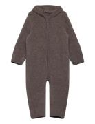 Pram Suit Wool Fleece Outerwear Fleece Outerwear Fleece Suits Brown Hu...