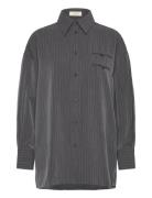 NORR Neo Pinstripe Shirt Grå