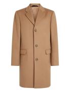 Calvin Klein Fine Wool Blend Coat Beige