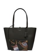 Lauren Ralph Lauren Faux-Leather Large Reversible Tote Bag Svart