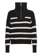 Vero Moda Vmsaba Stripe Ls Highneck Blouse Ga Svart