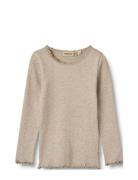 Wheat Rib T-Shirt L/S Reese Beige