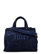 Iris Lasered Velvet Medium Shopper Shopper Väska Navy Juicy Couture