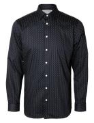 Selected Homme Slhslimperformance Aop Shirt Ls Marinblå