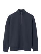 LMTD Nlmnaldemars Ls Half Zip Sweat Marinblå