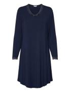 Bamboo - Nightdress With Long Sleev Nattlinne Navy Lady Avenue