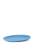 Lyngby Porcelæn Rhombe Color Oval Serving Dish 28.5X21.5 Blue Blå