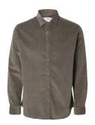 Selected Homme Slhregowen-Cord Shirt Ls Noos Grå