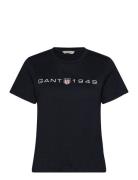 GANT Reg Printed Graphic T-Shirt Svart