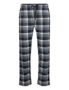 Checked Brushed Pyjama Pants Mjukisbyxor Blue Lindbergh