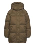 Mid Length Down Jacket Fodrad Jacka Khaki Green GANT