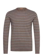 Mos Mosh Gallery Mmgadam Soft Stripe Knit Beige