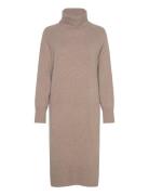 GANT Herringb Detail Rollneck Dress Beige