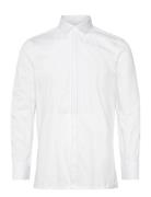 Lindbergh Straight Cut Tuxedo Shirt L/S Vit