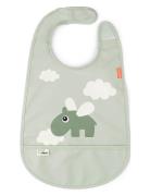 D By Deer Bib W/Velcro Happy Clouds Green Grön