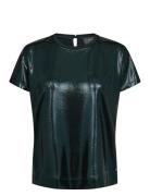 MOS MOSH Mmnivola O-Neck Metallic Tee Grön