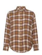 GANT Rel Checked Flannel Bd Shirt Brun