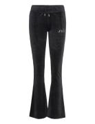 Juicy Couture Lisa Regal Velour Straight Leg Track Pant Svart