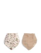 Filibabba Bandana Bib 2 Pack Gots - Little Wonders + Warm Grey Beige