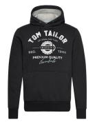 Tom Tailor Hoodie With Print Svart