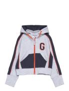 Geggamoja College Zip Hoodie Grey Mel Grå