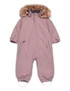 Color Kids Coverall W. Fake Fur Rosa