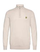 Lyle & Scott Cotton Merino Quarter Zip Jumper Kräm