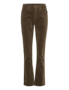 Lauren Ralph Lauren Stretch Corduroy Mid-Rise Straight Pant Grön