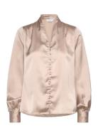 Bubbleroom Remi Satin Blouse Beige