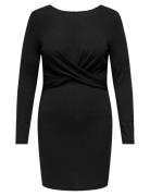 ONLY Carmakoma Carqueen L/S Glitter Twist Dress Jrs Bf Svart