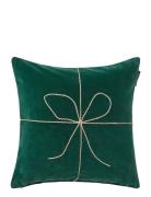 Lexington Home Wrapped Organic Cotton Velvet Pillow Cover Grön