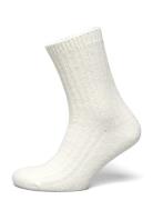 Lindex Sock Heavy Wool Rib Vit