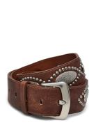 Mango Metal Appliqué Belt Brun